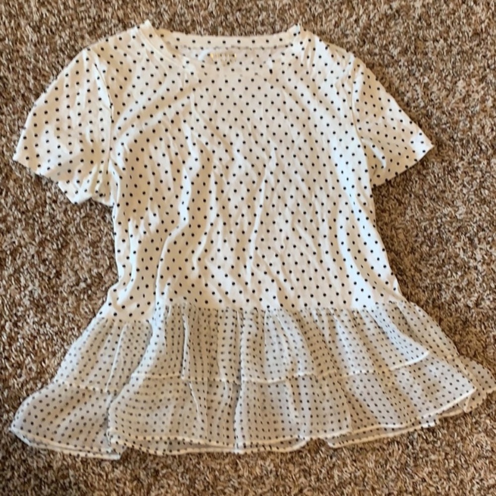 Kate spade ruffle hem top